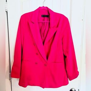 New York &co bright pink blazer EUC worn once.